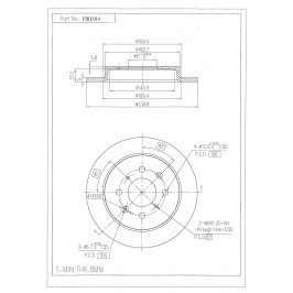 ΔΙΣΚΟΠΛΑΚΑ (ΠΙΣΩ) - HONDA,HYUNDAI