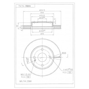 ΔΙΣΚΟΠΛΑΚΑ (ΜΠΡΟΣΤΑ) - MAZDA,FORD