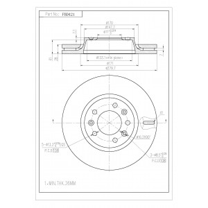 ΔΙΣΚΟΠΛΑΚΑ (ΜΠΡΟΣΤΑ) - CITROEN,FIAT,PEUGEOT,TOYOTA