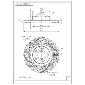 ΔΙΣΚΟΠΛΑΚΑ (ΜΠΡΟΣΤΑ ΑΡΙΣΤΕΡΑ ΔΙΑΤΡΗΤΗ) - SUBARU,TOYOTA