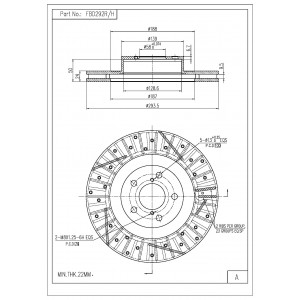 ΔΙΣΚΟΠΛΑΚΑ (ΜΠΡΟΣΤΑ ΔΕΞΙΑ ΔΙΑΤΡΗΤΗ) - SUBARU,TOYOTA