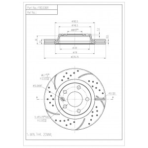 ΔΙΣΚΟΠΛΑΚΑ (ΜΠΡΟΣΤΑ/ΠΙΣΩ ΔΕΞΙΑ ΔΙΑΤΡΗΤΗ) - VW,AUDI