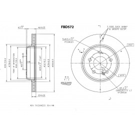 BRAKE DISC (REAR) - MERCEDES
